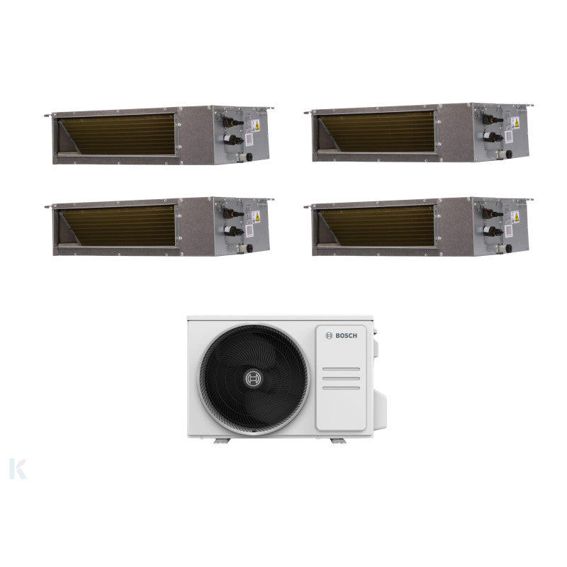 Solarics Bosch Conduta Climate 5000i - 9000 + 9000 + 12000 + 12000 - ext. M 105/4 – AC-Multisplit-Set (4x1)