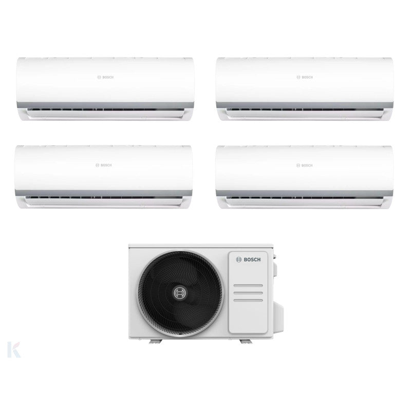 Solarics Bosch Wandklima 2000 - 9000 + 9000 + 9000 + 18000 - ext. M 105/4 – AC-Multisplit-Set (4x1)