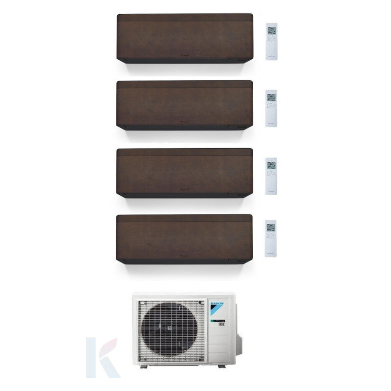 Solarics Daikin stilvolles braunes Leder - 12.000 + 12.000 + 12.000 + 12.000 BTU - ext. 4MXM80A9 – AC-Multisplit-Set (4x1)