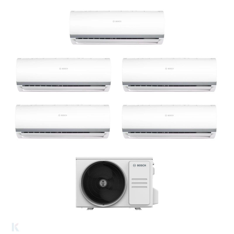 Solarics Bosch Wandklima 2000 - 9000 + 9000 + 9000 + 9000 + 12000 - ext. M 125/5 – AC-Multisplit-Set (5x1)