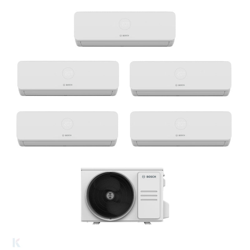 Solarics Bosch Mural Climate 3200i - 9000 + 9000 + 9000 + 9000 + 18000 - Ext. M 125/5 – AC Multisplit Set (5x1)
