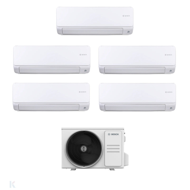 Solarics Bosch Mural Climate 6000i - 9000 + 9000 + 9000 + 9000 + 9000 - Ext. M 125/5 – AC Multisplit Set (5x1)