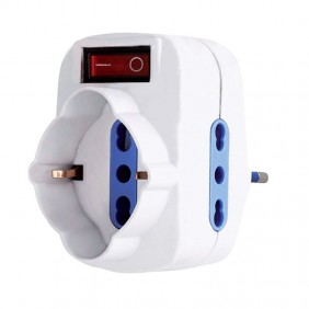 Melchioni MKC1 Adapter Schuko-Steckdose 2 zweipolige Steckdosen 10/ Zubehör 16 A