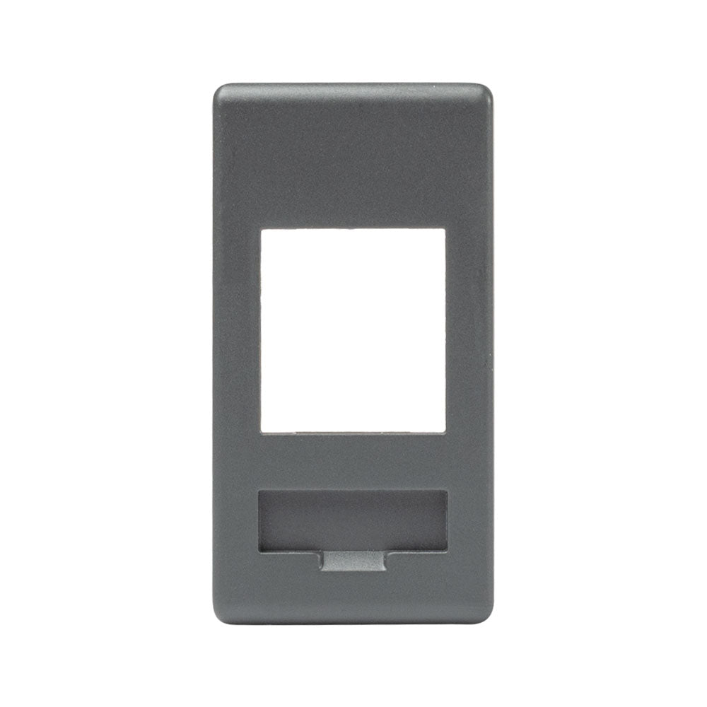 Gewiss System Adapter für AMP Keystone-Datenbuchse, 1 Modul, schwarz