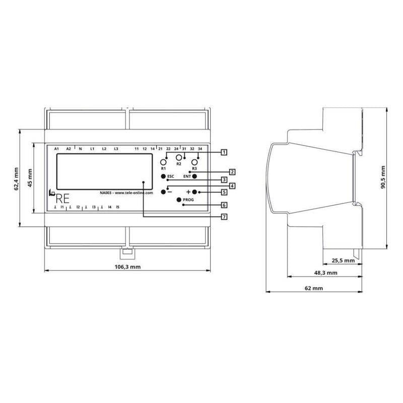 AEG Elettra NA003 Schnittstellenrelais 4 W
