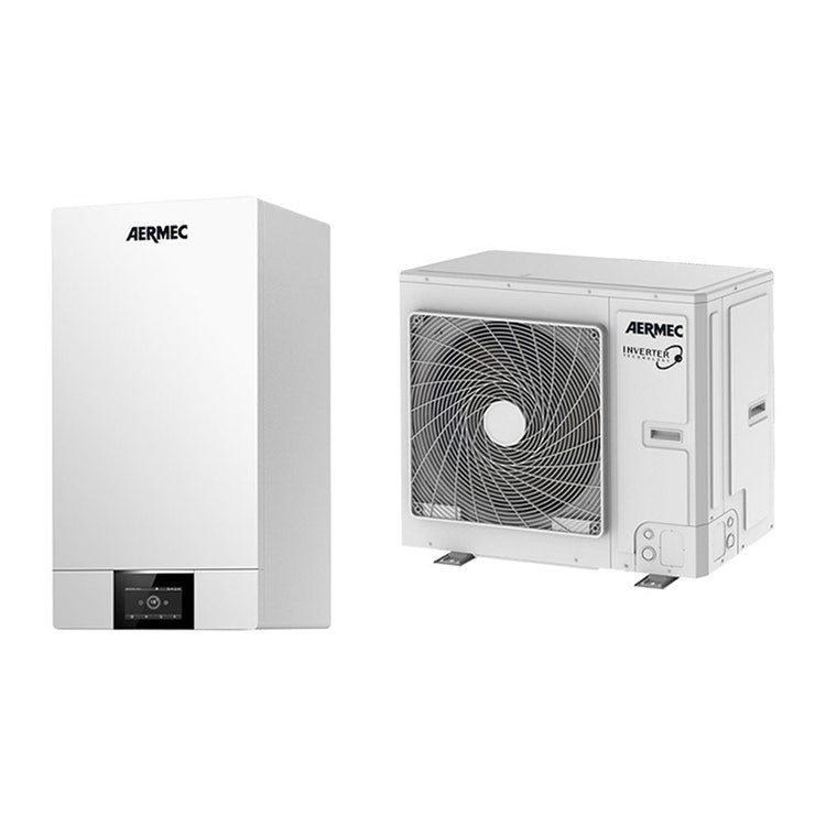 Aermec System bestehend aus Inverter-Wärmepumpe 5,9 kW und Wand-Innengerät ohne Trinkwarmwasser-Speicher BHP R32 BHP060+BHP060W