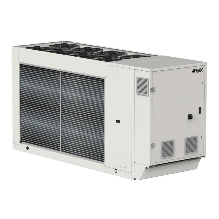 Aermec Reversible luftgekühlte Wärmepumpe dreiphasig für den Außenbereich mit Speicherkit und Hochdruckpumpe mit Inverter mit variabler Geschwindigkeit + Reserve NRGI281 NRGI281XH°E°J°W4