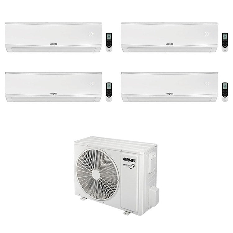 Aermec 4-fach-Split-Klimagerät SPG, Wandgerät, Inverter – Außengerät R32 8 kW, Innengeräte 7000+9000+9000+12000 BTU MPG840+SPG[200|250|250|350]W