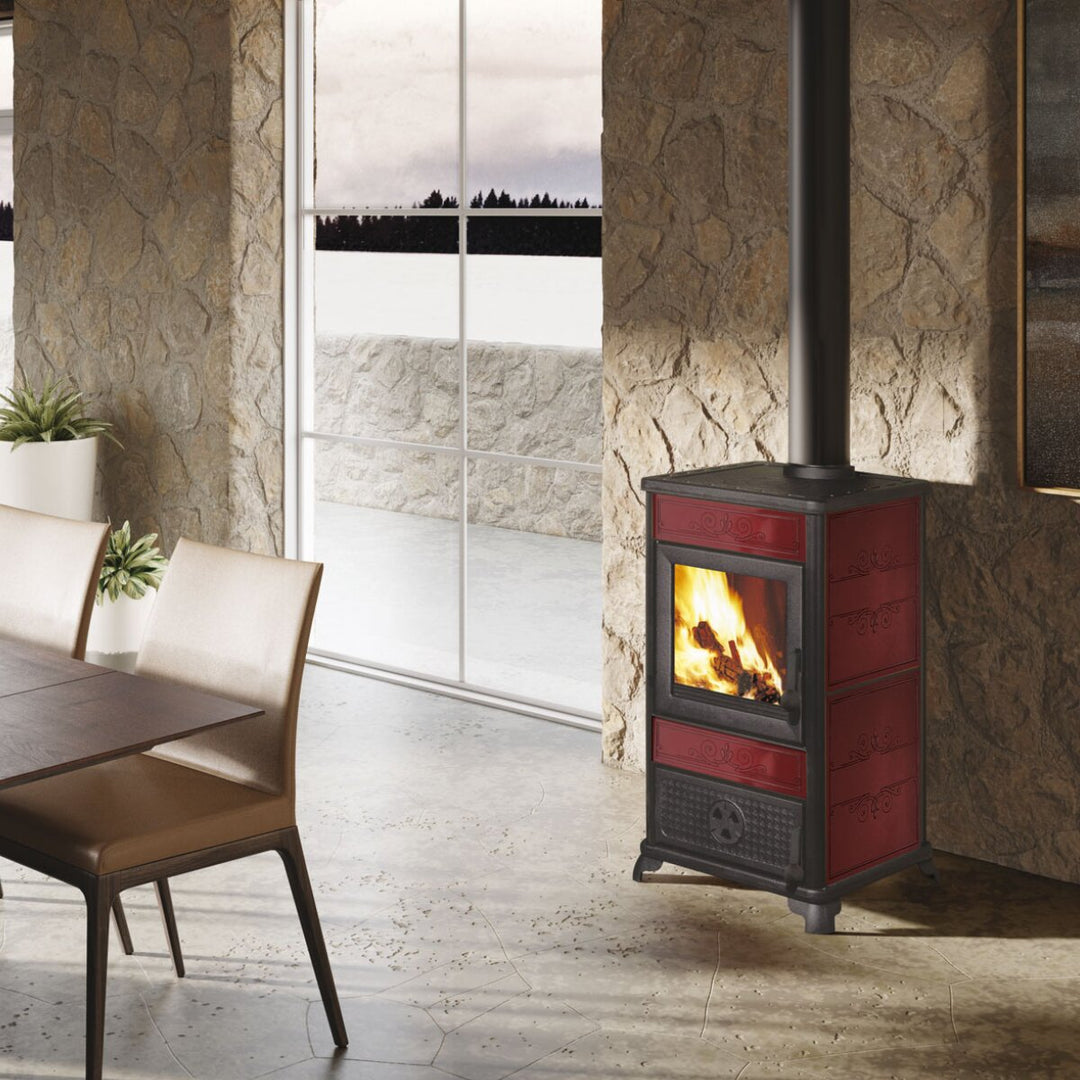 EK63 Gruppo Edilkamin – Holzofen, 11 kW, Bordeaux