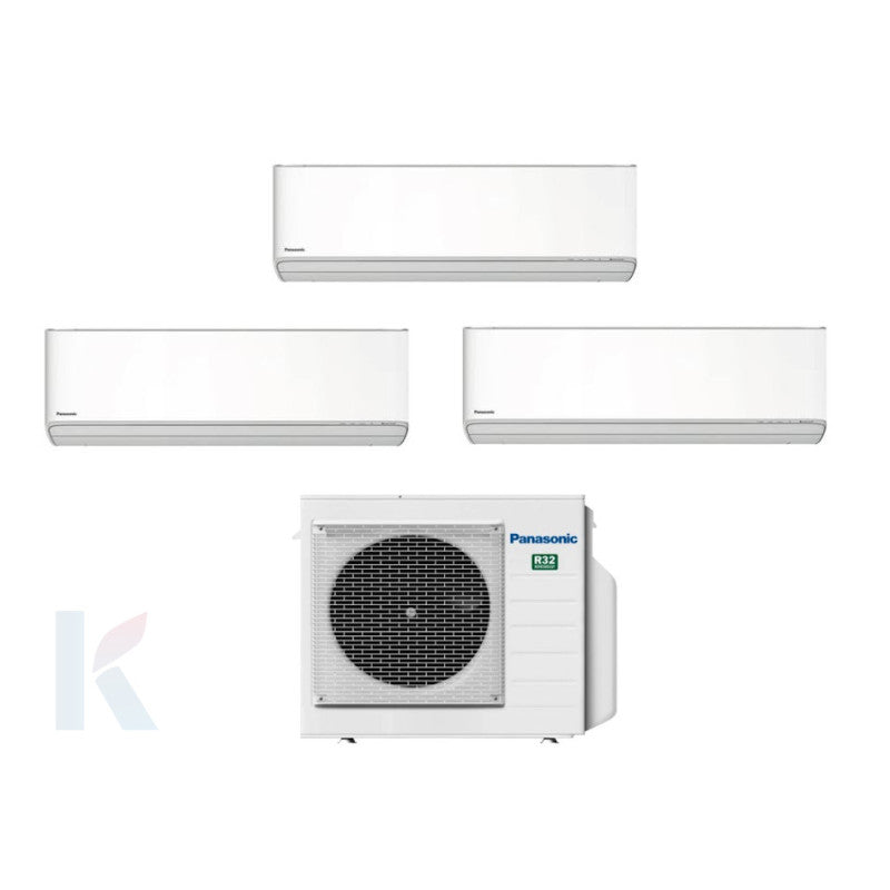 Solarics Panasonic Etherea white - 9000 + 9000 + 9000 BTU - Ext. CU-3Z52TBE – Multisplit Set Klimagerät (3x1)