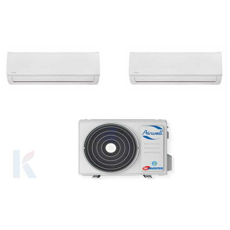 Solarics Airwell Hdla Aura - 9000 + 9000 BTU - Ext. Zdaa-2050 – Multisplit-Set-Klimaanlage (2x1)
