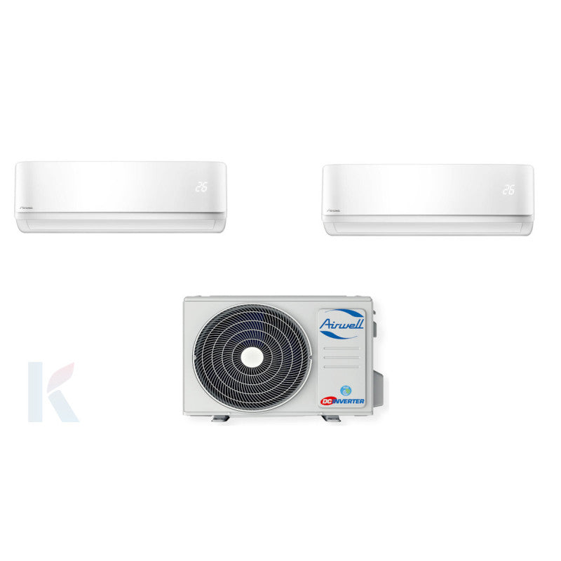 Solarics Airwell Hdmb Harmonia White - 12000 + 12000 BTU - Ext. Zdaa-2050 – Multisplit-Set-Klimaanlage (2x1)