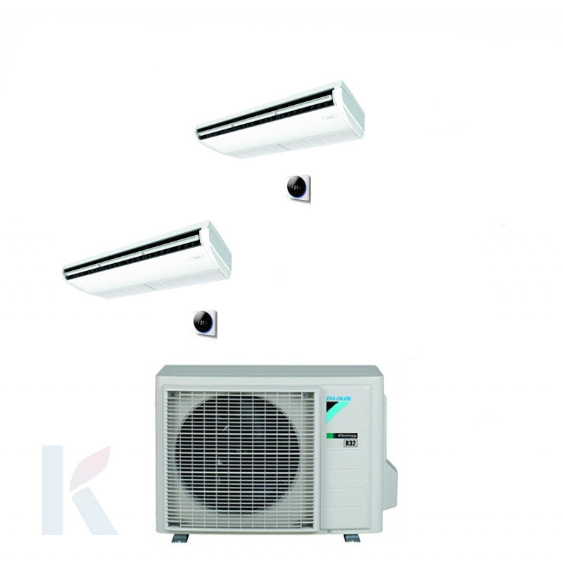 Solarics Daikin horizontal im Blick - 12000 + 12000 BTU - ext. 2MXM50A – Multisplit-Set-Klimaanlage (2x1)
