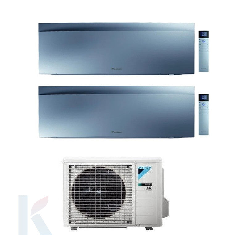 Solarics Daikin Emura Prata - 9000 + 9000 BTU - Ext. 2MXM40A – Multisplit Set Klimagerät (2x1)