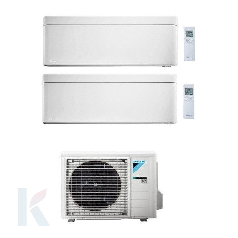Solarics Daikin Stylish White - 12000 + 18000 BTU - Ext. 2MXM50A – Multisplit Set Klimagerät (2x1)