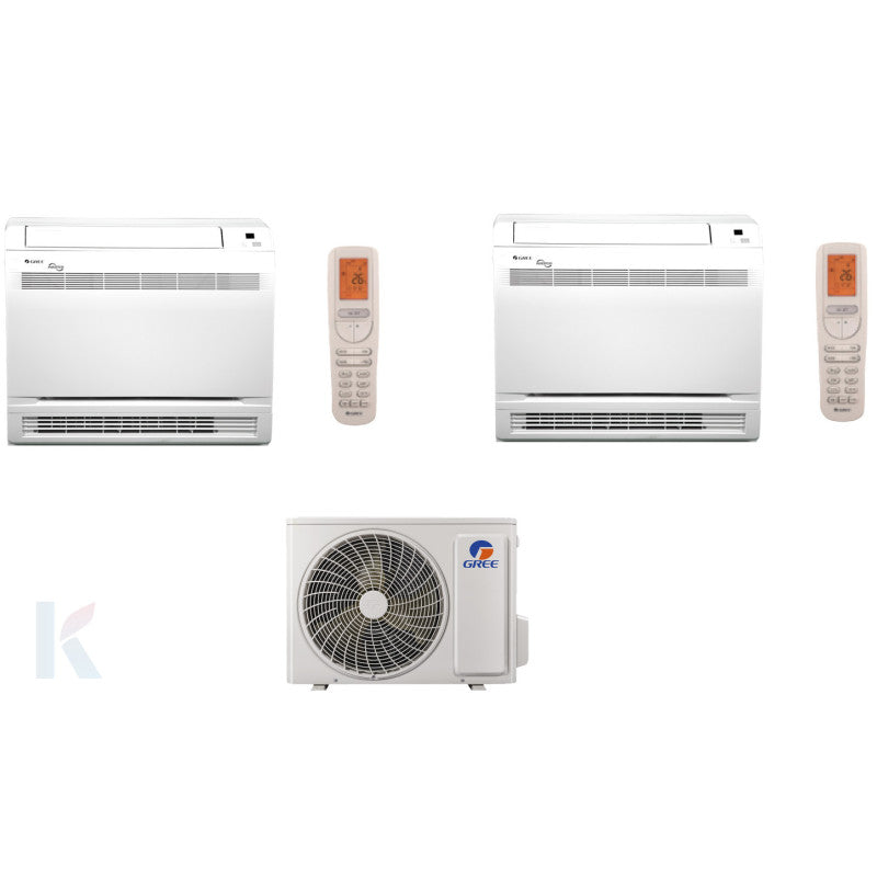 Solarics Gree Console - 12000 + 18000 BTU - Ext. FM 21 – Multisplit Set Klimagerät (2x1)