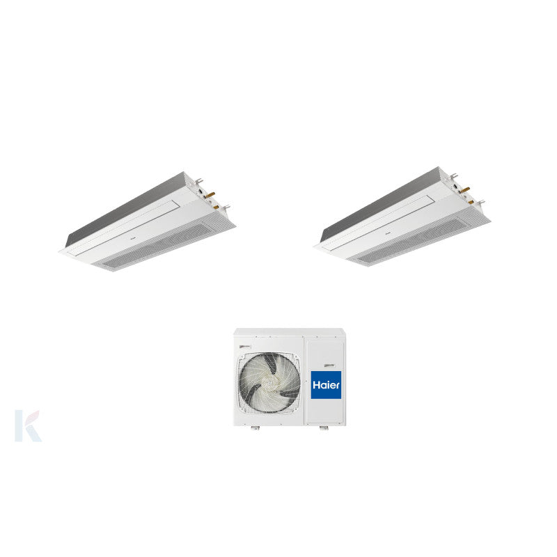 Solarics Haier 1-way Cassette - 12000 + 12000 BTU - Ext. 2U50S2SM1FA – Multisplit Set Klimagerät (2x1)