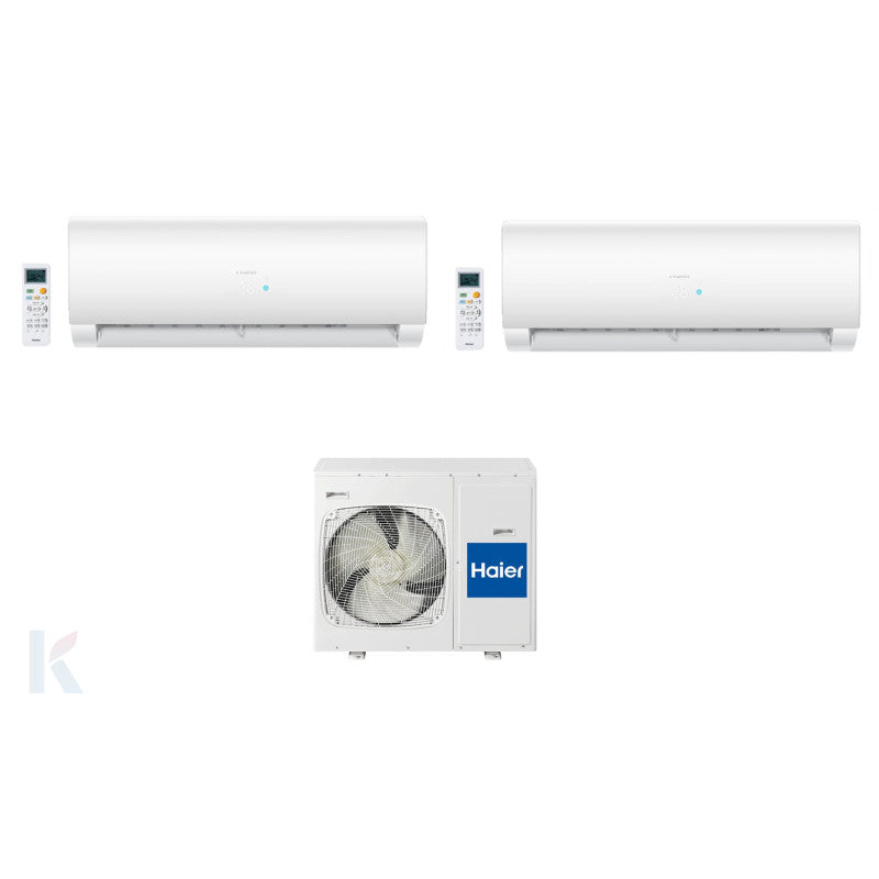 Solarics Haier Flair Plus - 9000 + 9000 BTU - Ext. 2U40S2SM1FA – Multisplit Set Klimagerät (2x1)