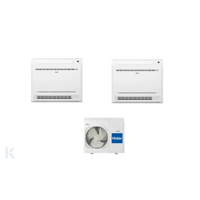 Solarics Haier Standgerät Console - 9000 + 12000 BTU - Ext. 2U40S2SM1FA – Multisplit Set Klimagerät (2x1)