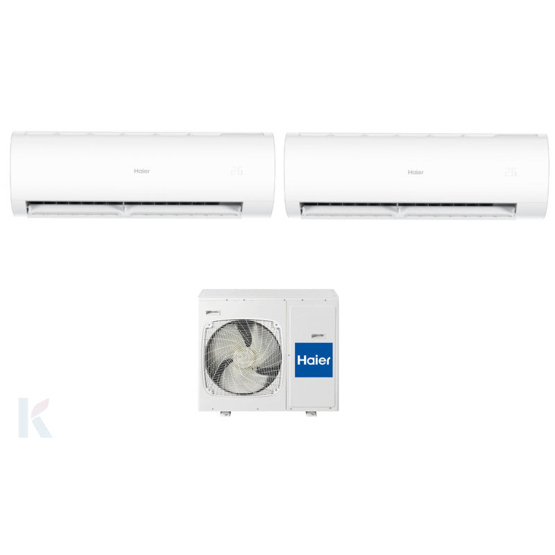 Solarics Haier Pearl Premium - 9000 + 12000 BTU - Ext. 2U40S2SM1FA – Multisplit Set Klimagerät (2x1)