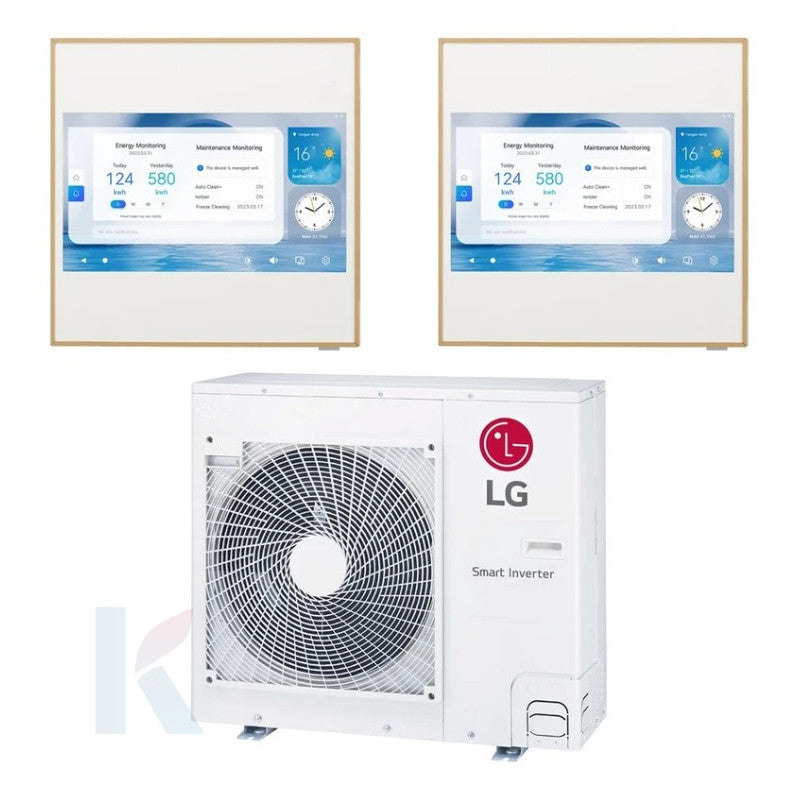 Solarics Lg Artcool Gallery Premium - 9000 + 12000 BTU - Ext. MU2R15 – Klimaanlage Multisplit Set (2x1)