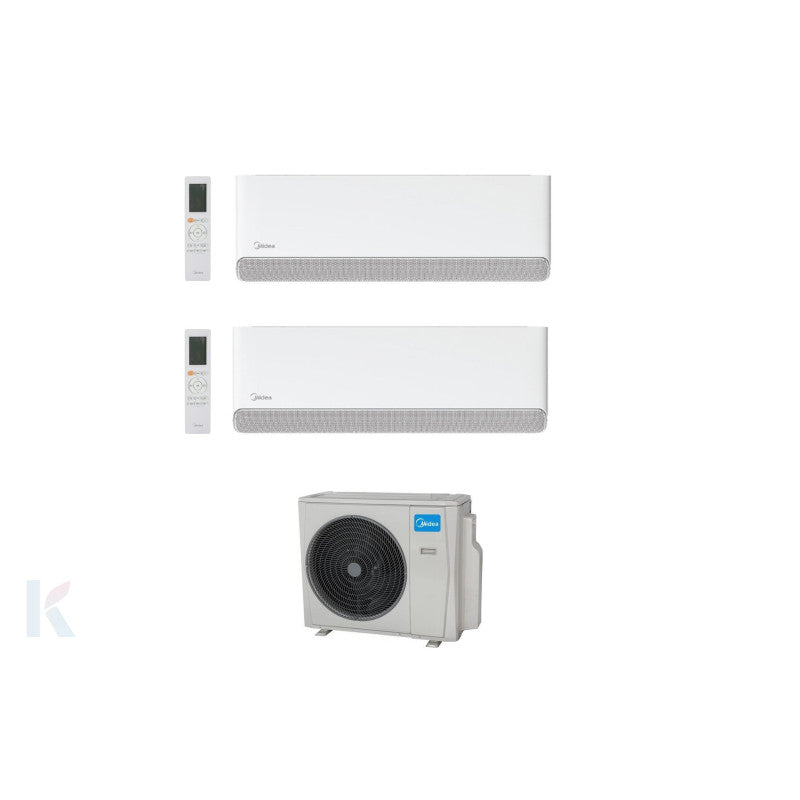 Solarics Midea Breezeless E - 18000 + 18000 BTU - Ext. M4O-28FN8-Q – Multisplit Set Klimagerät (2x1)