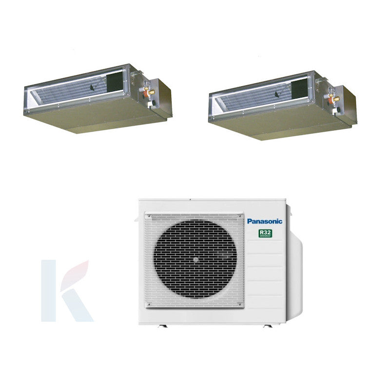 Solarics Panasonic Duct - 9000 + 9000 BTU - Ext. CU-2Z41TBE – Multisplit Set Klimagerät (2x1)