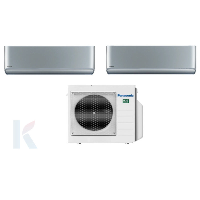 Solarics Panasonic Etherea graphite - 9000 + 9000 BTU - Ext. CU-2Z41TBE – Multisplit Set Klimagerät (2x1)