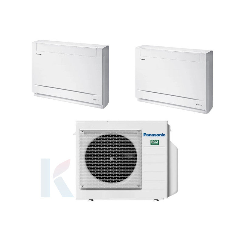 Solarics Panasonic Standgerät Console - 9000 + 18000 BTU - Ext. CU-2Z50TBE – Multisplit Set Klimagerät (2x1)