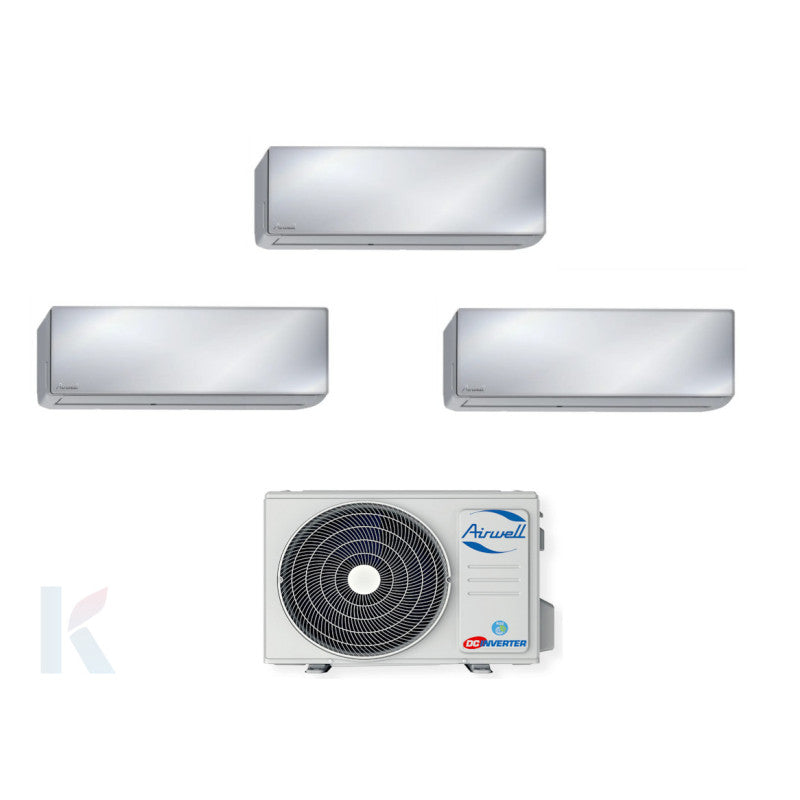 Solarics Airwell Hdmb Harmonia Mirror - 12000 + 12000 + 12000 BTU - Ext. Zdaa-3080 – Multisplit-Set-Klimaanlage (3x1)