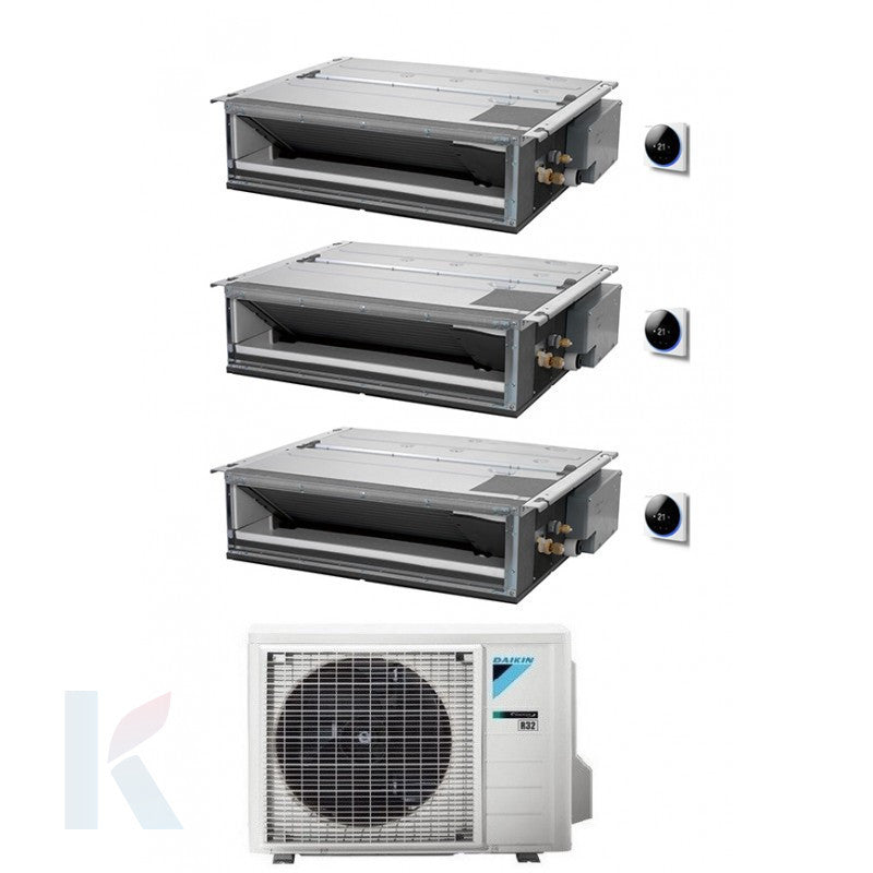 Solarics Daikin Duct - 9000 + 12000 + 18000 BTU - Ext. 3MXM68A9 – Multisplit Set Klimagerät (3x1)