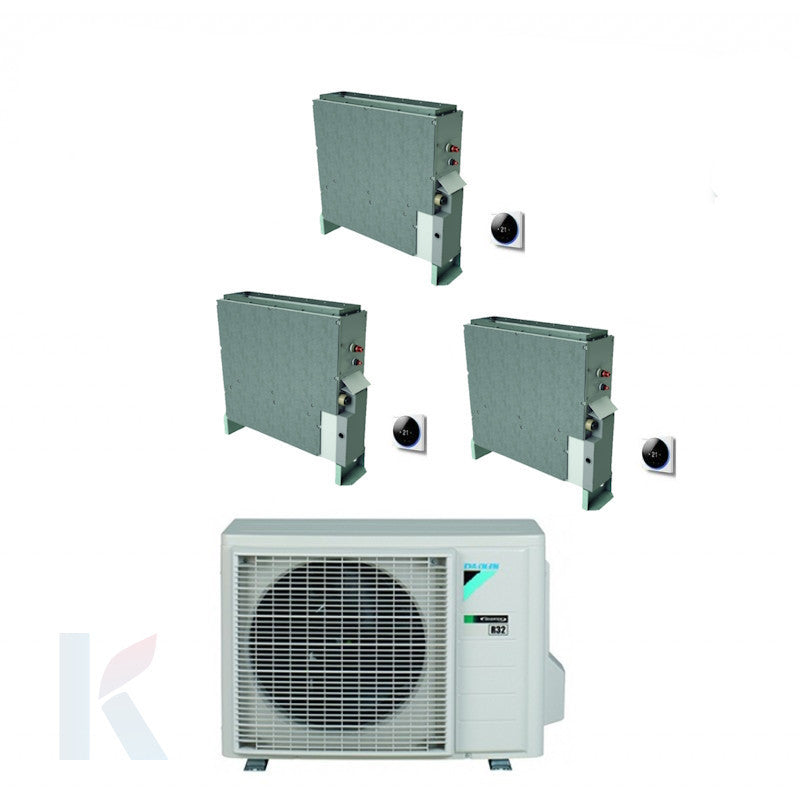 Solarics Daikin Bodenkanal - 18000 + 18000 + 18000 BTU - ext. 5MXM90A9 – Multisplit-Set-Klimaanlage (3x1)