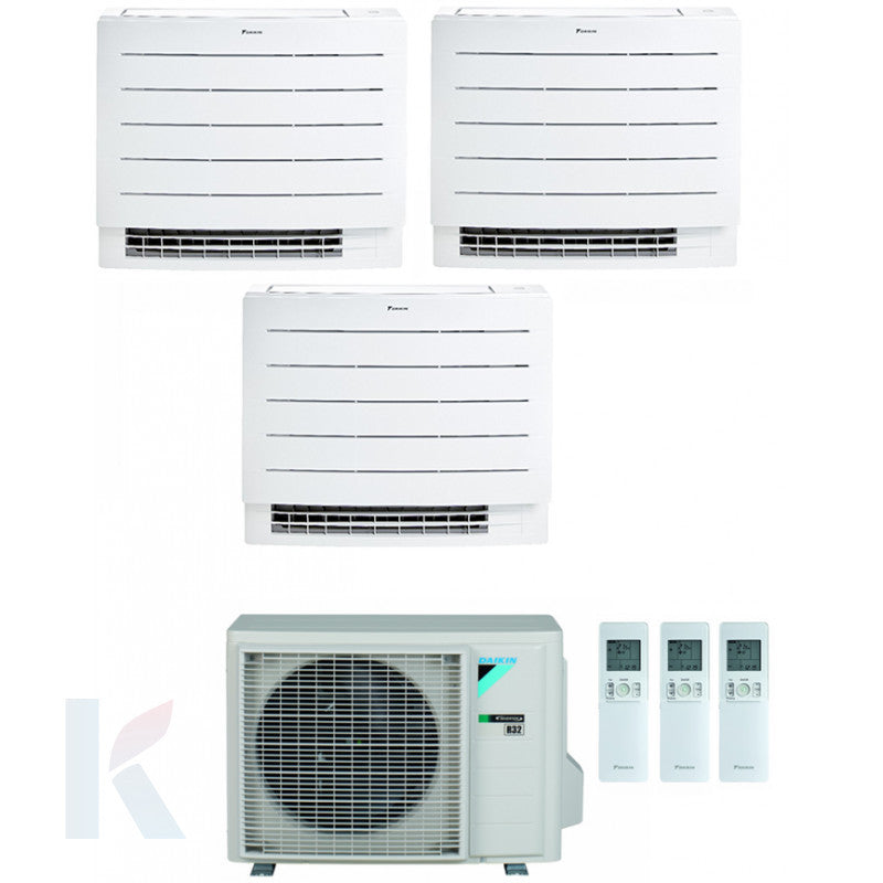 Solarics Daikin Boden-Perfera - 9000 + 12000 + 18000 BTU - Ext. 3MXM68A9 – Multisplit-Set-Klimaanlage (3x1)