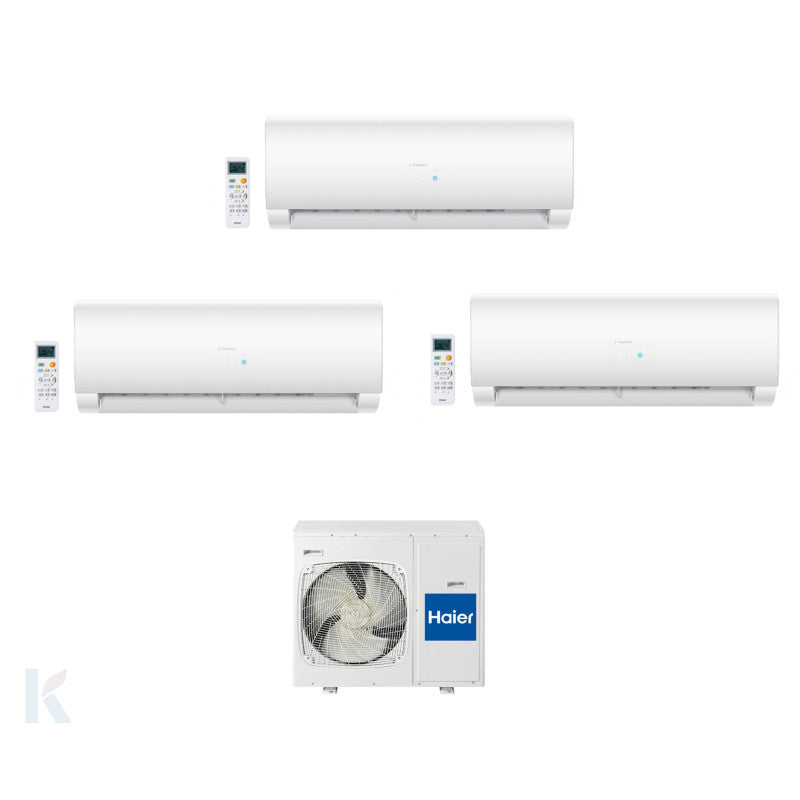 Solarics Haier Flair Plus - 9000 + 12000 + 12000 BTU - Ext. 3U70S2SR5FA – Multisplit Set Klimagerät (3x1)
