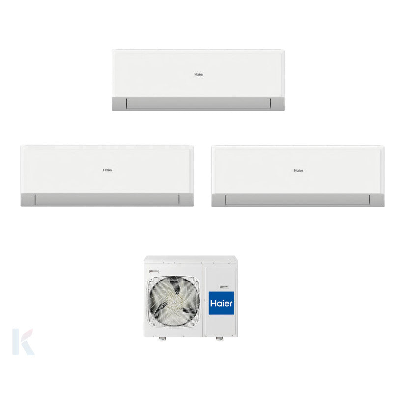 Solarics Haier Geos XT - 9000 + 9000 + 9000 BTU - Ext. 3U55S2SR5FA – Multisplit Set Klimagerät (3x1)