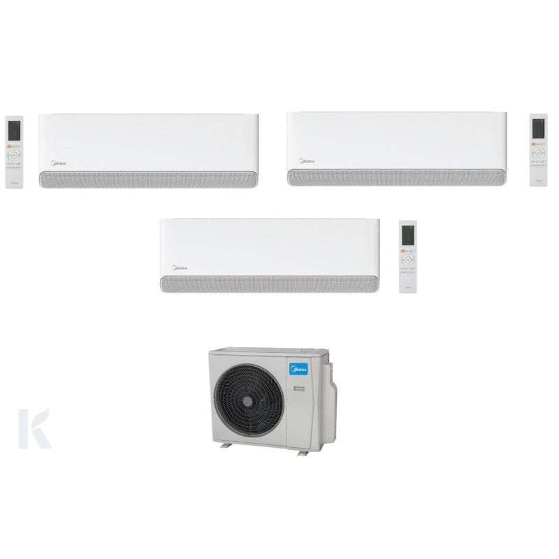 Solarics Midea Breezeless E - 9000 + 9000 + 9000 BTU - Ext. M3OG-21HFN8-Q – Multisplit Set Klimagerät (3x1)