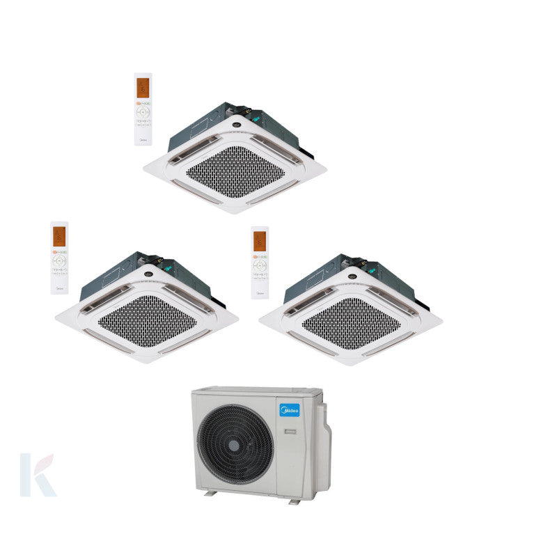 Solarics Midea Compact Cassette - 18000 + 18000 + 18000 BTU - Ext. M5OE-42HFN8-Q – Multisplit Set Klimagerät (3x1)