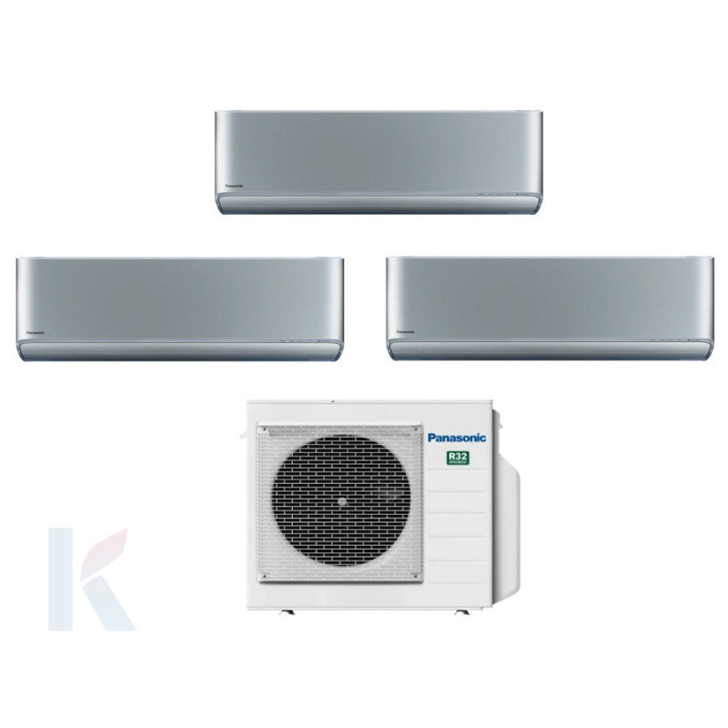 Solarics Panasonic Etherea graphite - 9000 + 9000 + 9000 BTU - Ext. CU-3Z52TBE – Multisplit Set Klimagerät (3x1)