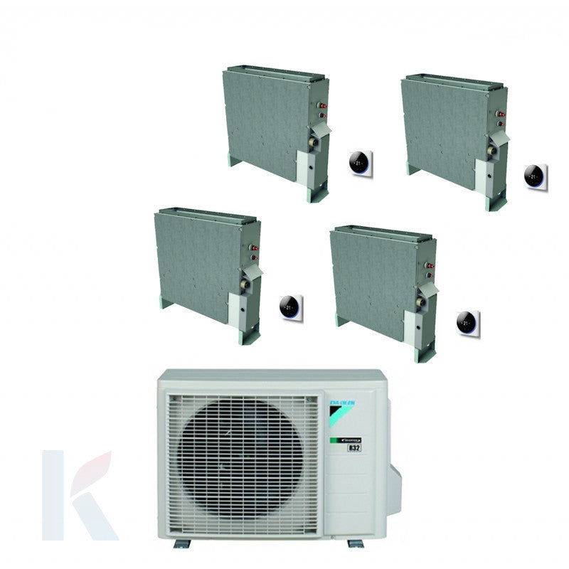 Solarics Daikin Bodenkanal - 9000 + 9000 + 12000 + 12000 BTU - Ext. 4MXM80A9 – Multisplit-Set-Klimaanlage (4x1)