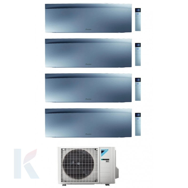 Solarics Daikin Emura Prata - 9000 + 9000 + 18000 + 18000 BTU - Ext. 5MXM90A9 – Multisplit-Set-Klimaanlage (4x1)