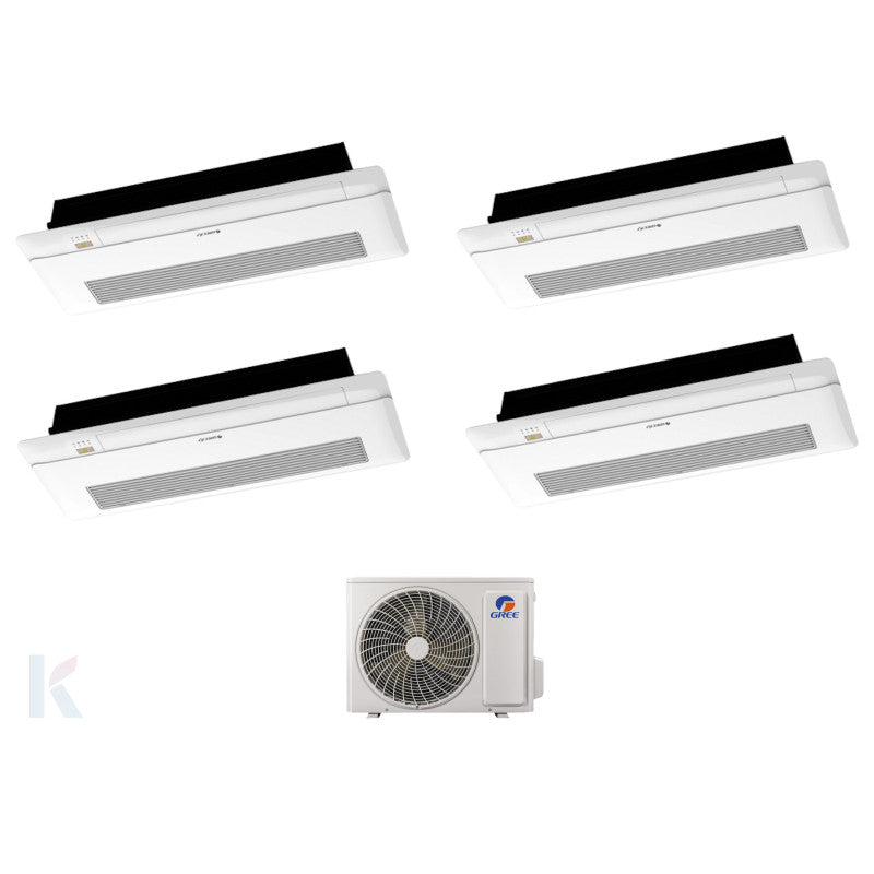 Solarics Gree 1-way Cassette - 9000 + 9000 + 12000 + 12000 BTU - Ext. FM 28 – Multisplit Set Klimagerät (4x1)