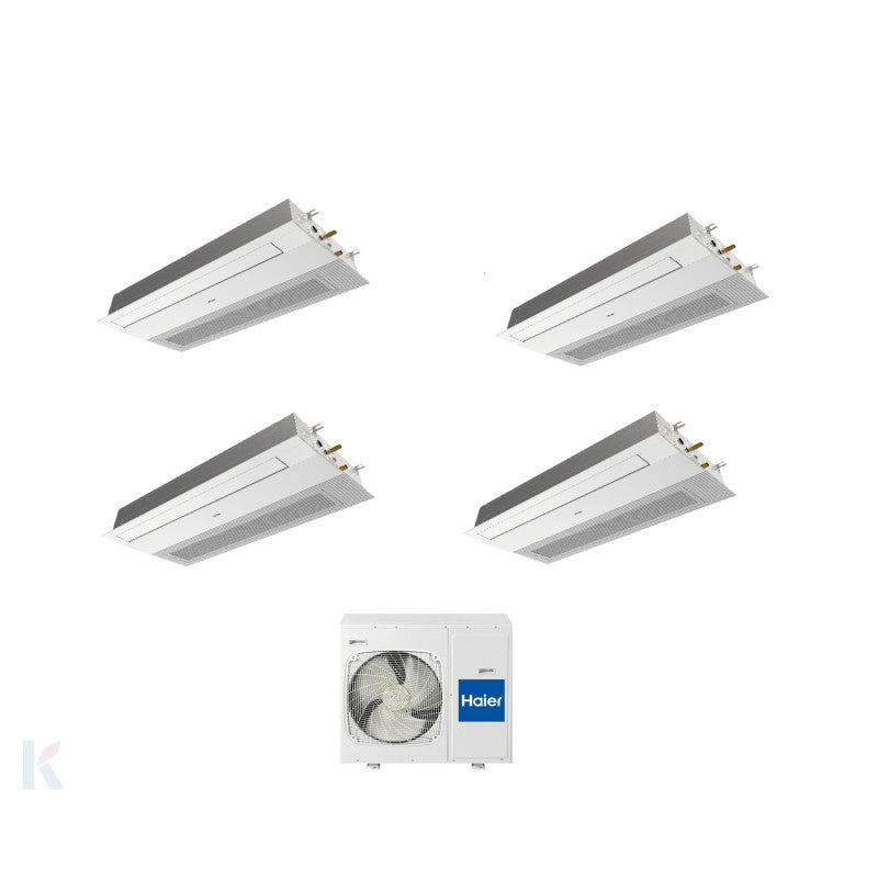 Solarics Haier 1-way Cassette - 9000 + 9000 + 12000 + 18000 BTU - Ext. 4U85S2SR5FA – Klimaanlage Multisplit Set (4x1)