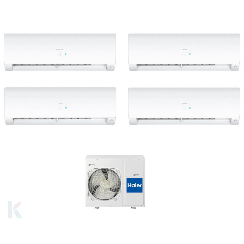 Solarics Haier Flexis Plus-WH - 9000 + 9000 + 9000 + 9000 BTU - Ext. 4U75S2SR5FA – Multisplit Set Klimagerät (4x1)