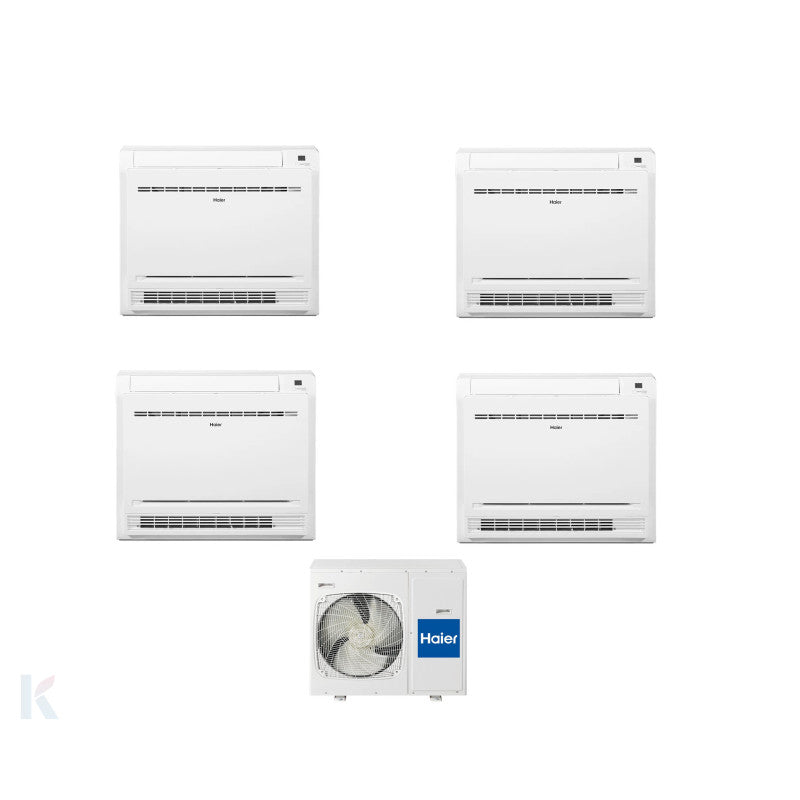 Solarics Haier Standgerät Console - 9000 + 12000 + 18000 + 18000 BTU - Ext. 5U125S2SN1FA – Multisplit Set Klimagerät (4x1)
