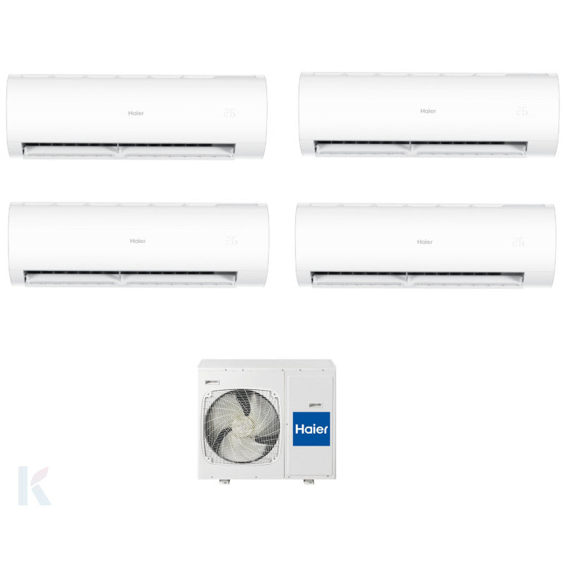 Solarics Haier Pearl Premium - 9000 + 9000 + 9000 + 9000 BTU - Ext. 4U75S2SR5FA – Multisplit Set Klimagerät (4x1)