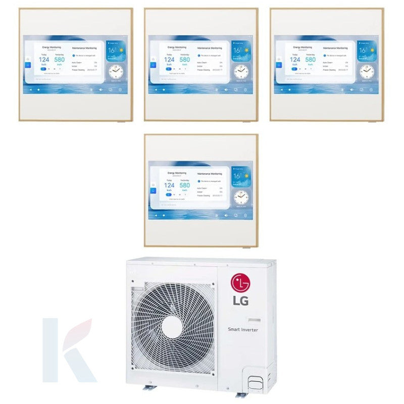 Solarics Lg Artcool Gallery Premium - 9000 + 9000 + 9000 + 12000 BTU - Ext. MU4R25 – Multisplit Set Klimagerät (4x1)