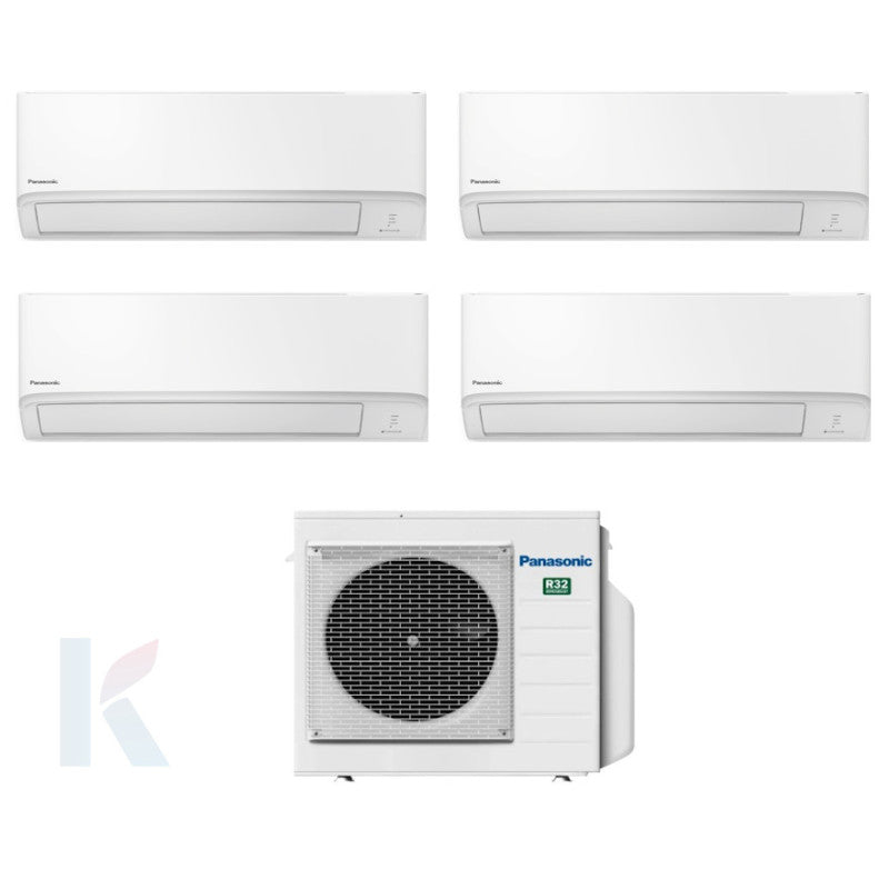 Solarics Panasonic TZ super-compact - 9000 + 9000 + 12000 + 12000 BTU - Ext. CU-4Z80TBE – Multisplit Set Klimagerät (4x1)