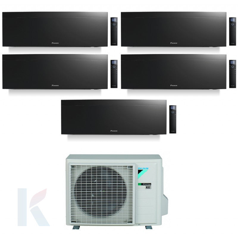Solarics Daikin Emura Black - 9000 + 9000 + 9000 + 12000 + 12000 BTU - Ext. 5MXM90A9 – Multisplit-Set-Klimaanlage (5x1)