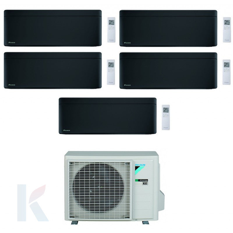 Solarics Daikin stilvolles Schwarz - 9000 + 9000 + 9000 + 9000 + 18000 BTU - ext. 5MXM90A9 – Klimaanlage Multisplit-Set (5x1)