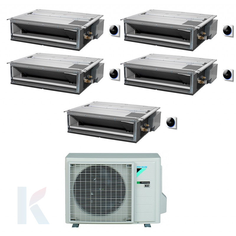 Solarics Daikin Kanal - 9000 + 9000 + 9000 + 9000 + 18000 BTU - Ext. 5MXM90A9 – Multisplit-Set-Klimaanlage (5x1)
